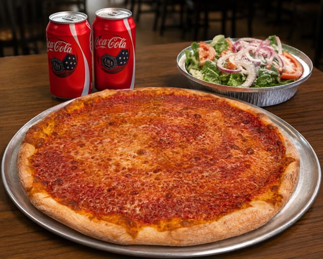 Mulberry St. NY Pizza 2 Cans of Soda & Our Reg. Caesar or House Salad.