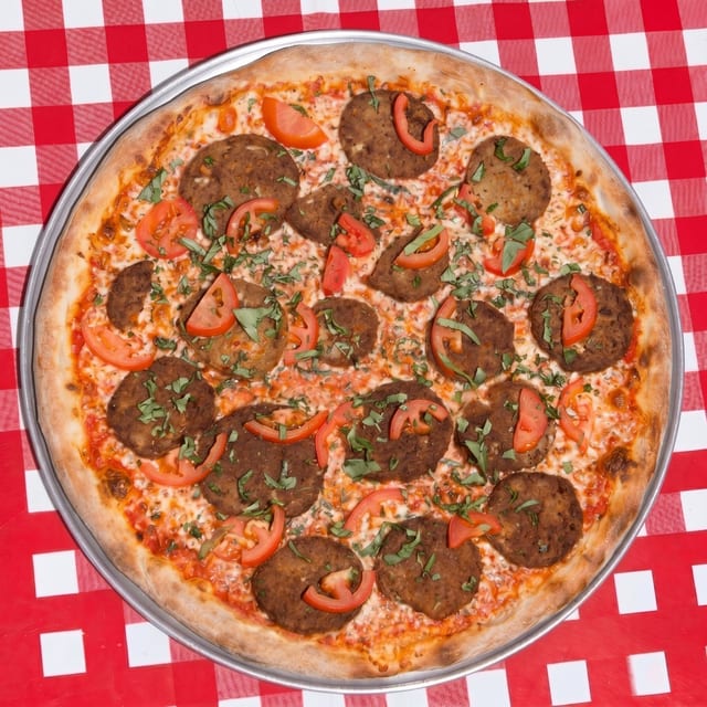 Eggplant Parmesan Pizza.