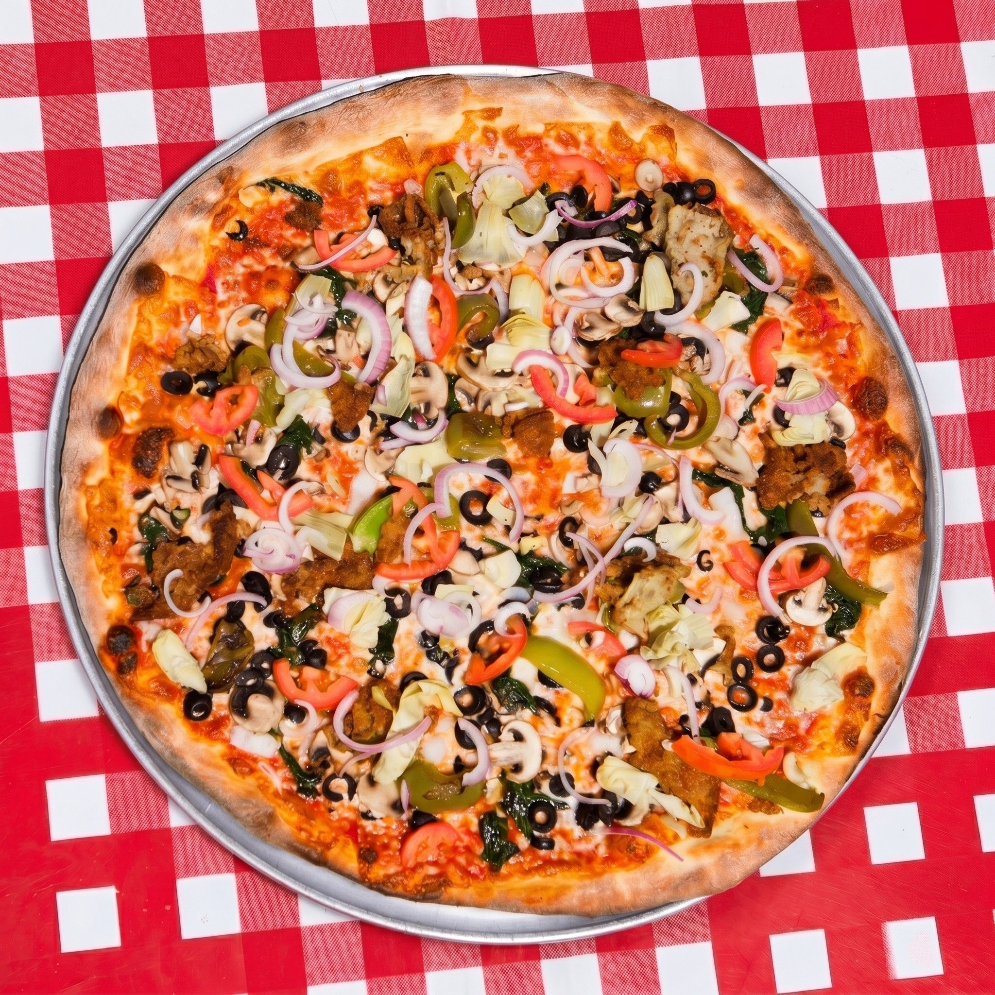 Vegetarian Pizza With Cheese.