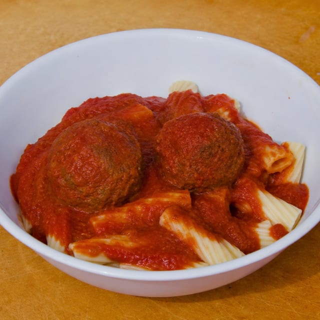 Rigatoni or Spaghetti with Sausage.