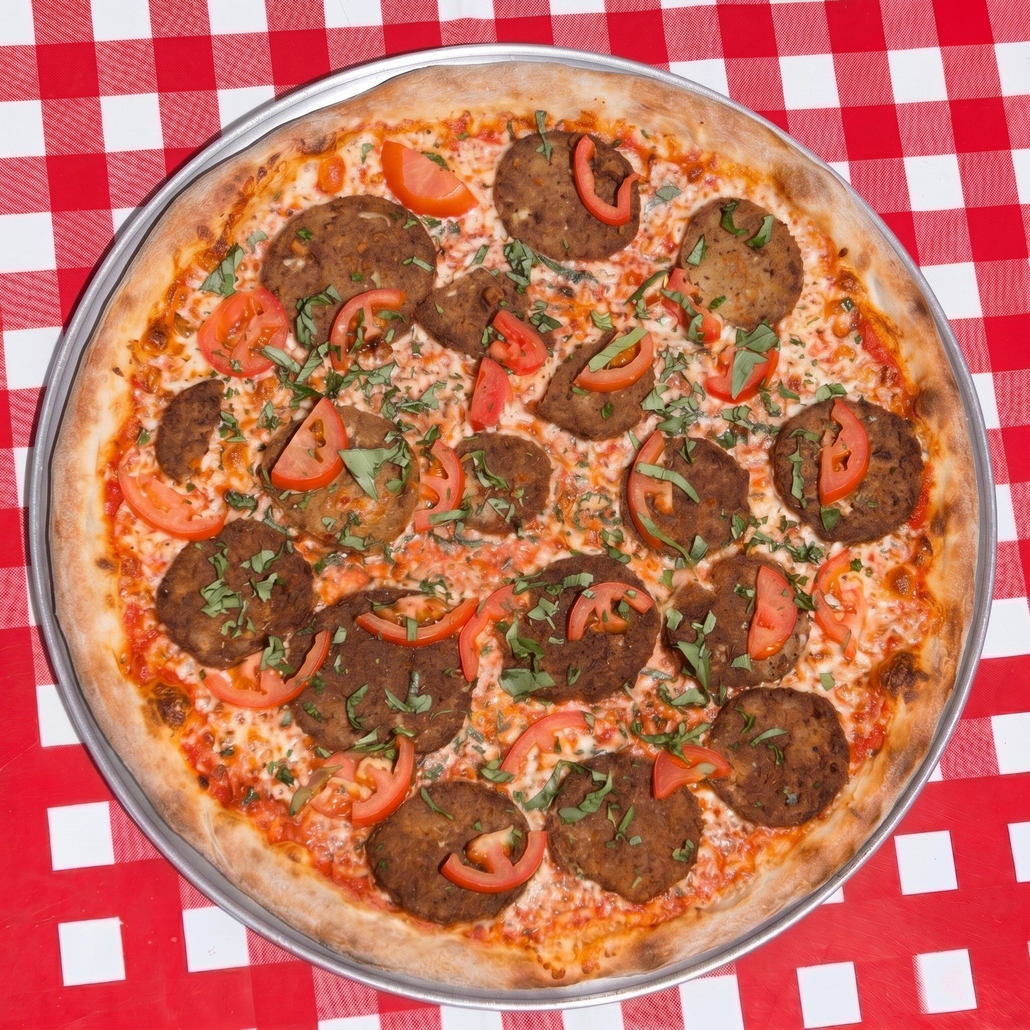 Eggplant Parmesan Pizza.